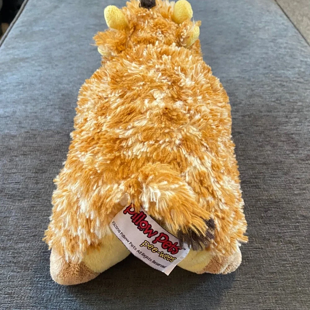Pillow Pets Pee-Wees Giraffe Plush Small 13 inch Tan Yellow Excellent Condition